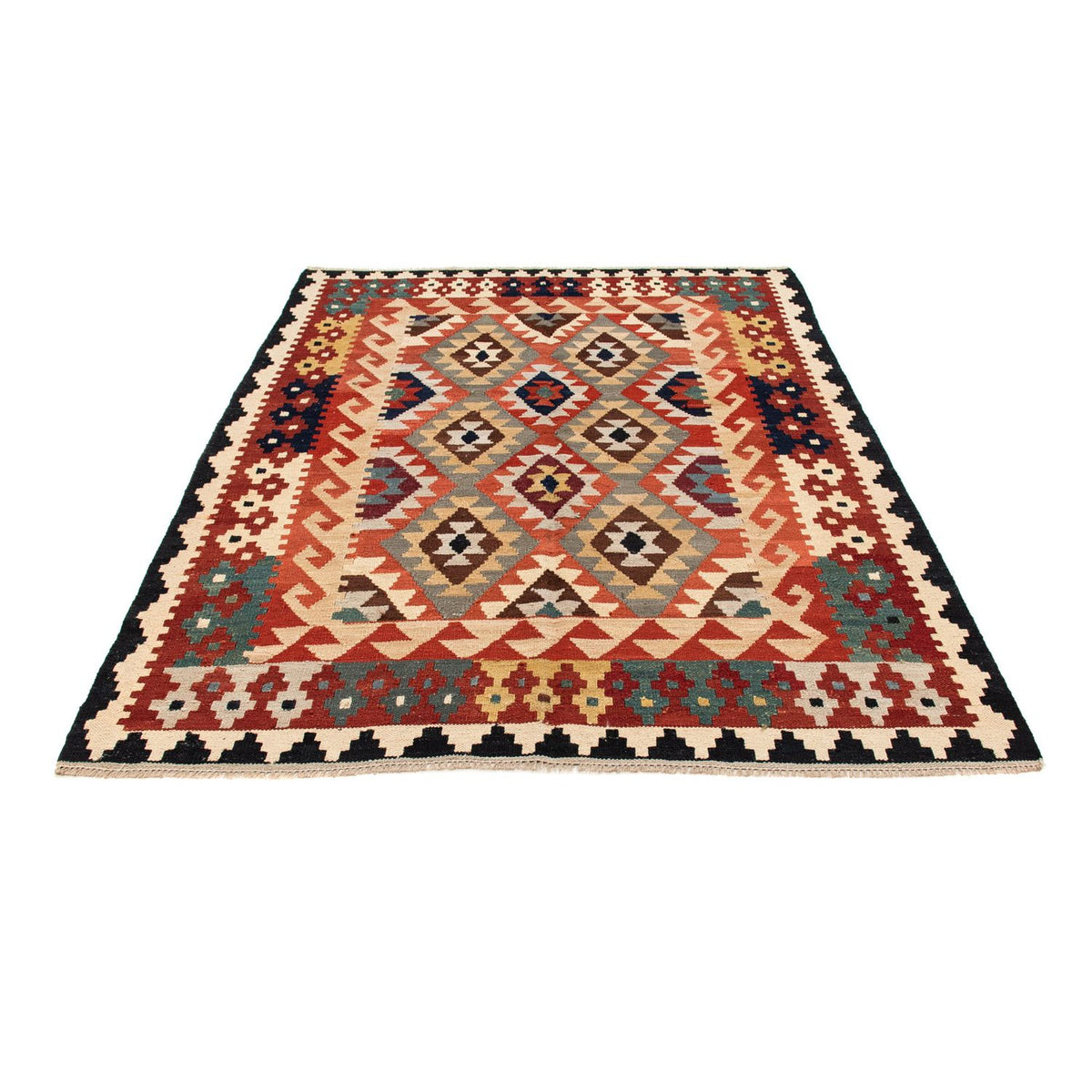 Kelim Rug - Splash - 189 x 157 cm - multicolored