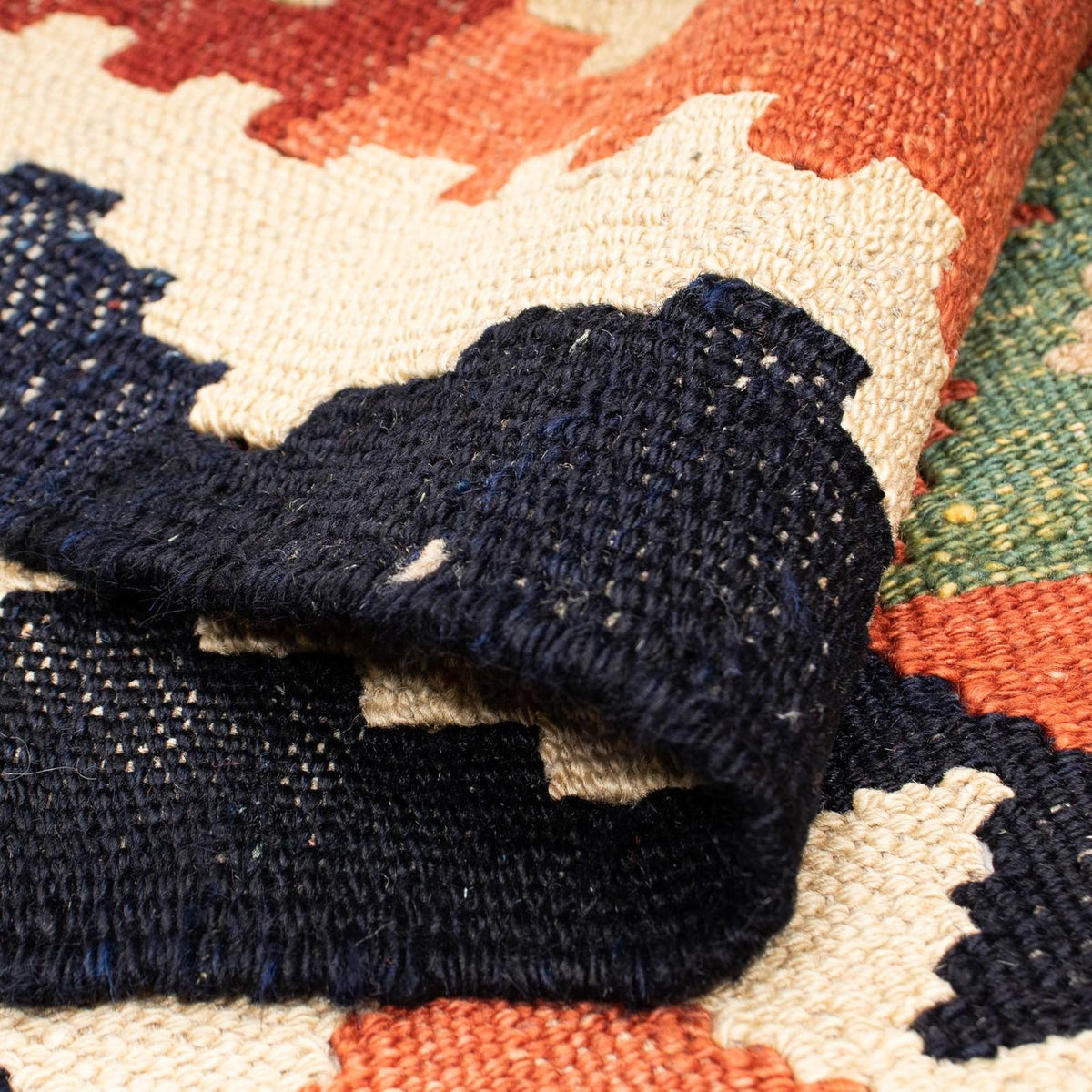 Kelim Rug - Splash - 202 x 155 cm - multicolored