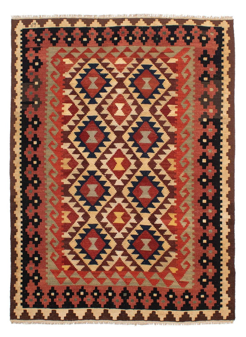 Kelim Rug - Splash - 203 x 153 cm - multicolored
