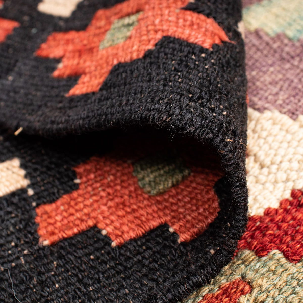 Kelim Rug - Splash - 194 x 126 cm - multicolored