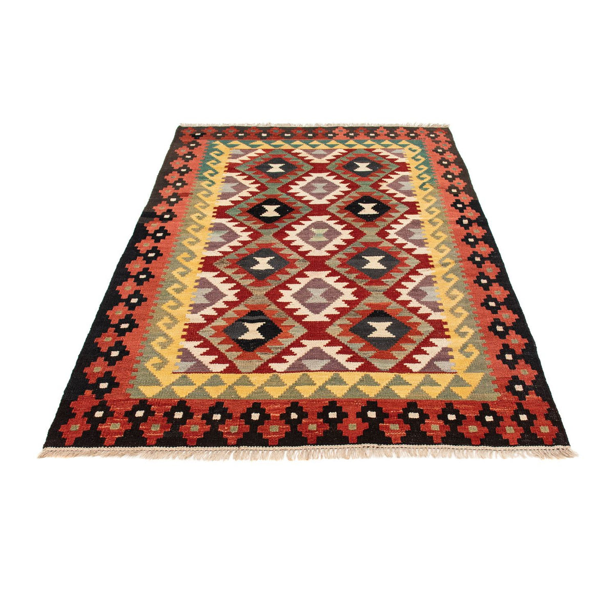Kelim Rug - Splash - 194 x 126 cm - multicolored