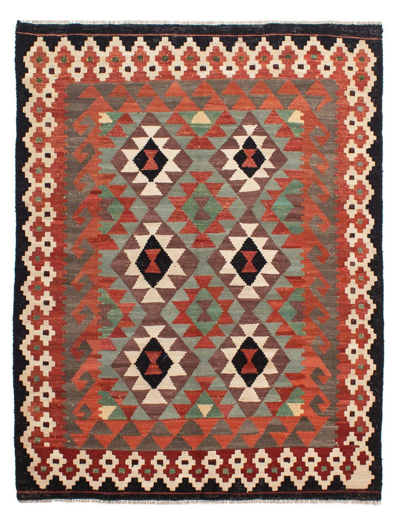 Kelim Rug - Splash - 196 x 149 cm - multicolored