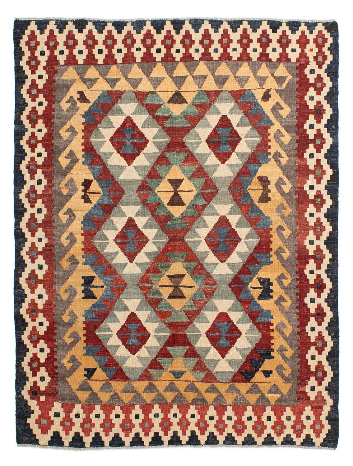 Kelim Rug - Splash - 203 x 153 cm - multicolored