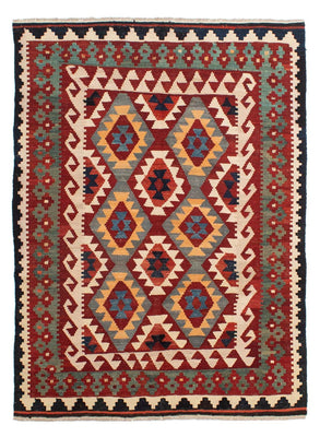 Kelim Rug - Splash - 203 x 147 cm - multicolored