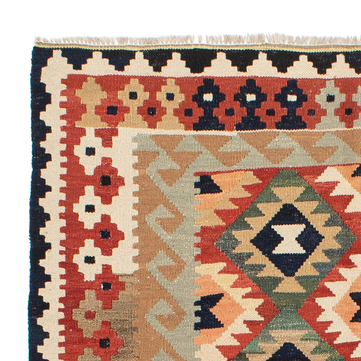 Kelim Rug - Splash - 189 x 152 cm - multicolored