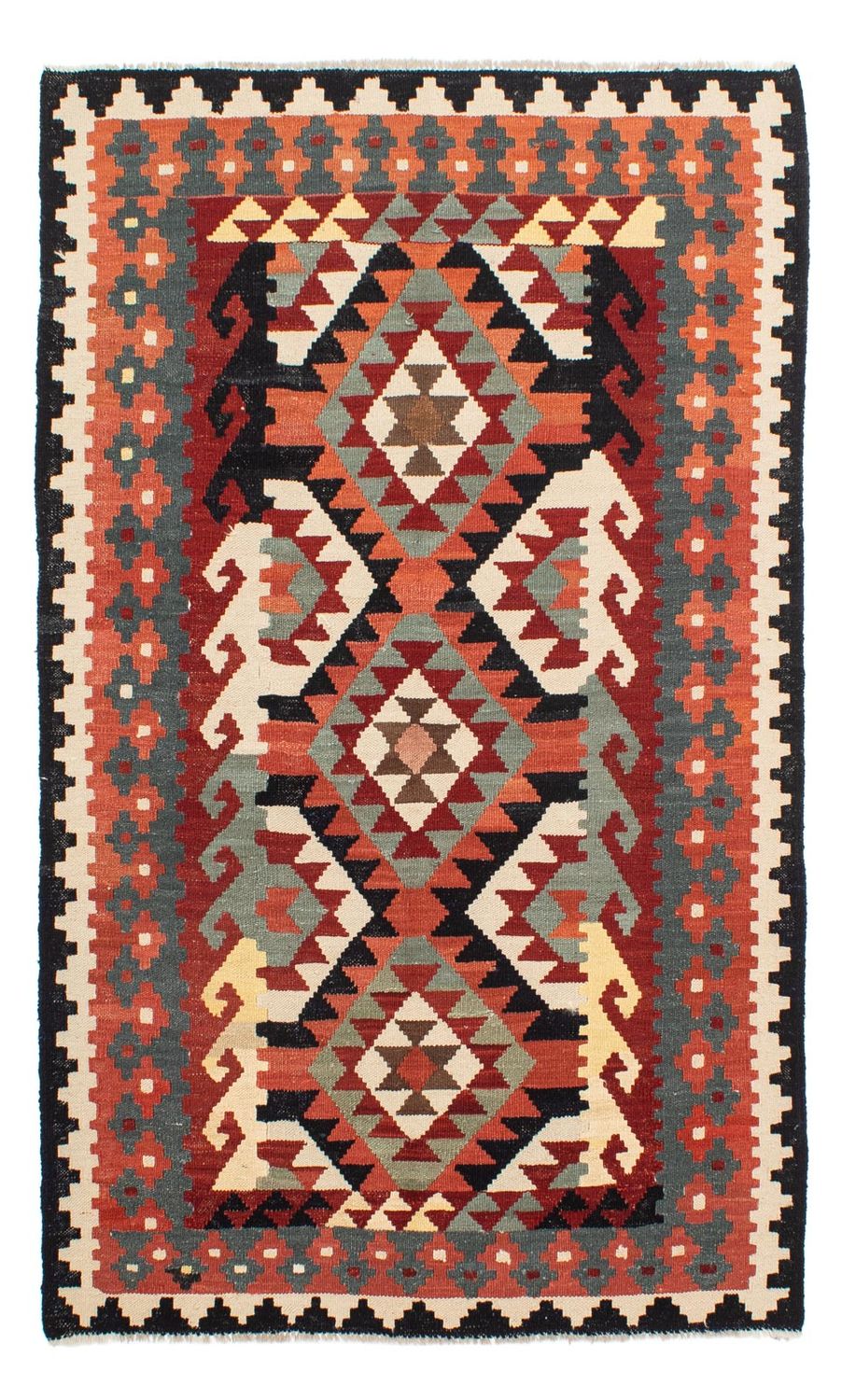Kelim Rug - Splash - 207 x 132 cm - multicolored