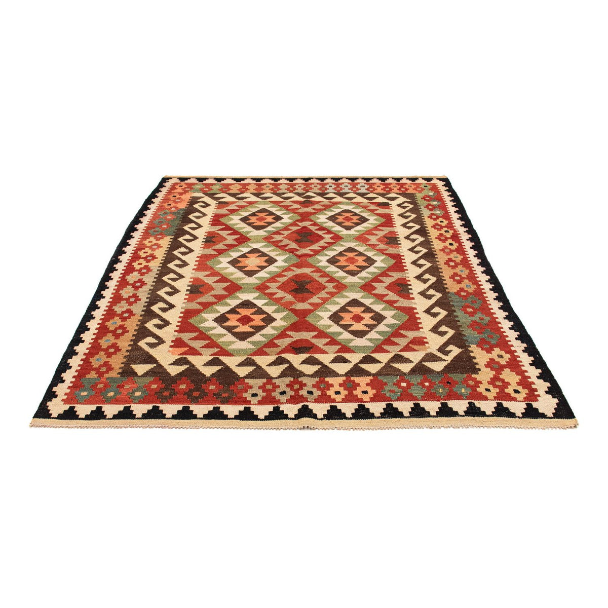 Kelim Rug - Splash - 183 x 155 cm - multicolored