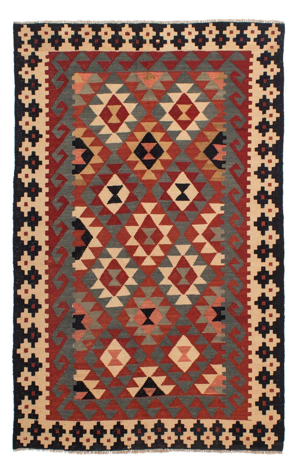 Kelim Rug - Splash - 207 x 146 cm - multicolored