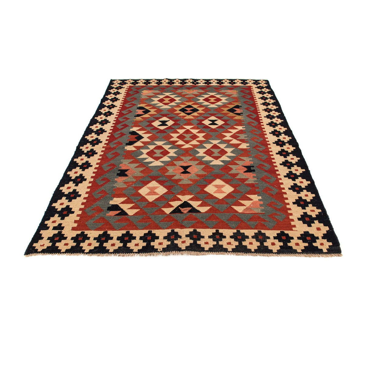 Kelim Rug - Splash - 207 x 146 cm - multicolored