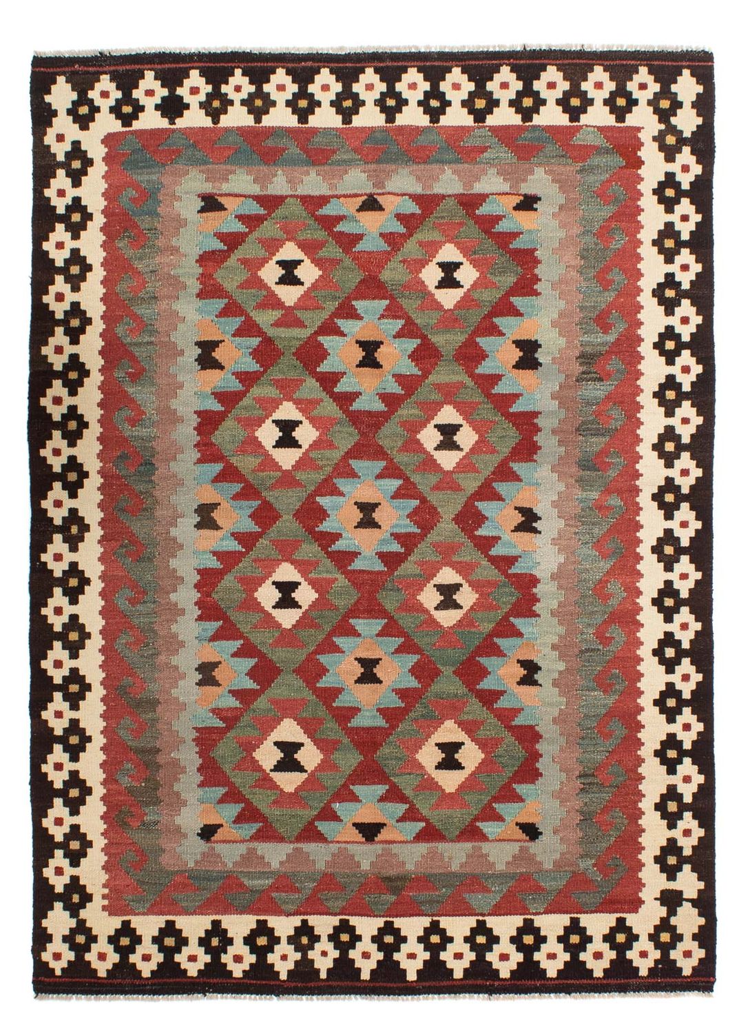 Kelim Rug - Splash - 207 x 150 cm - multicolored