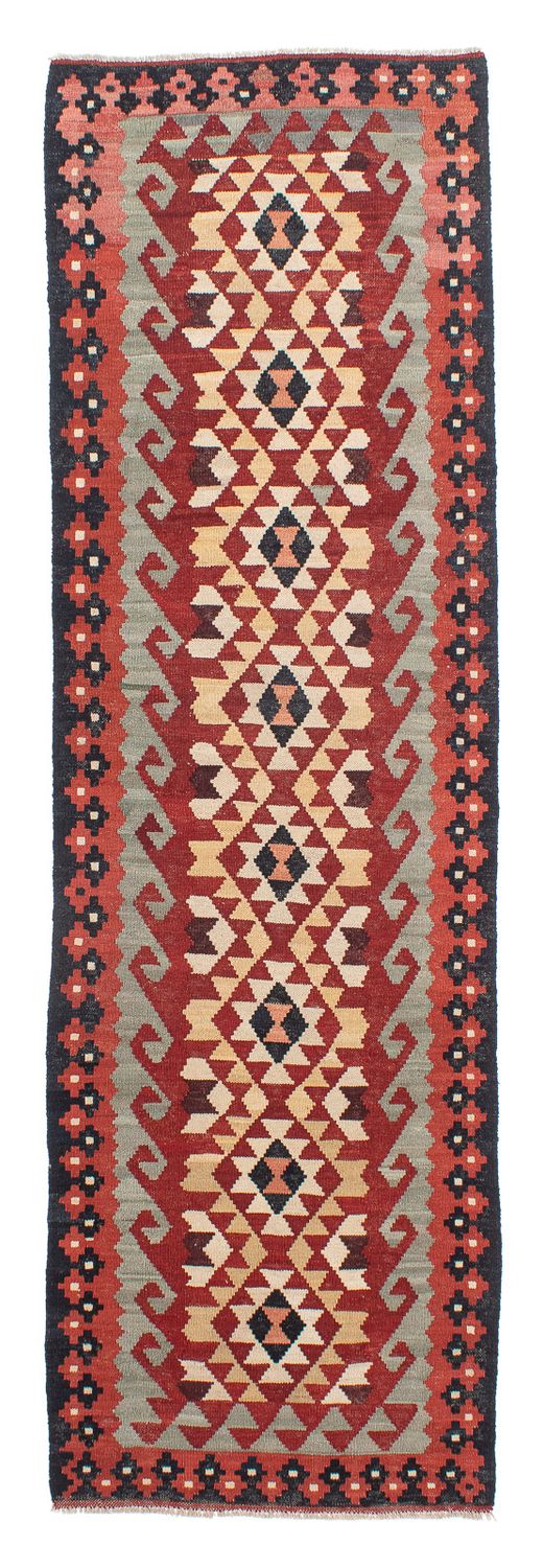 Runner Kelim Rug - Splash - 285 x 87 cm - light red