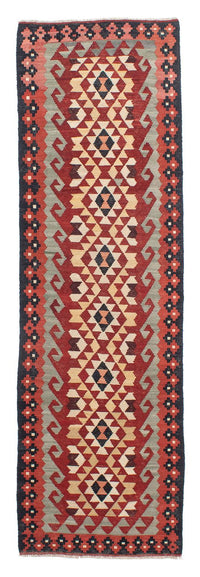 Runner Kelim Rug - Splash - 285 x 87 cm - light red
