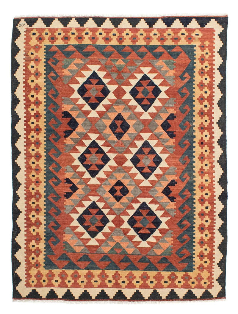 Kelim Rug - Splash - 205 x 158 cm - multicolored