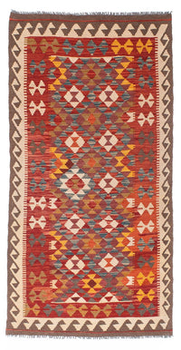 Runner Kelim Rug - Oriental - 195 x 98 cm - red