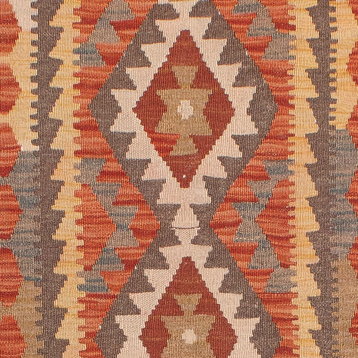 Runner Kelim Rug - Splash - 310 x 97 cm - rust