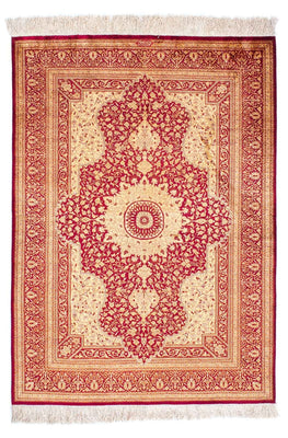 Perser Rug - Ghom - 147 x 102 cm - dark red