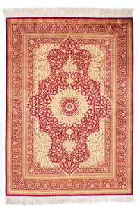 Perser Rug - Ghom - 147 x 102 cm - dark red