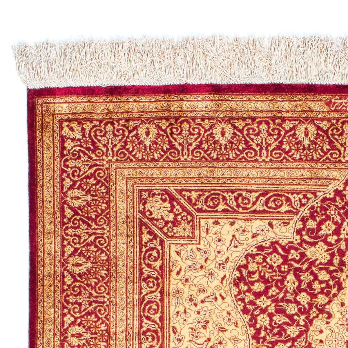 Perser Rug - Ghom - 147 x 102 cm - dark red