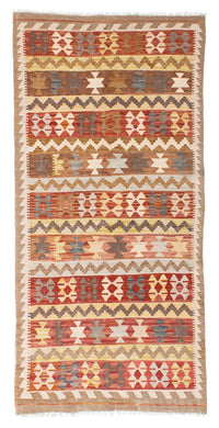 Runner Kelim Rug - Oriental - 200 x 92 cm - light brown