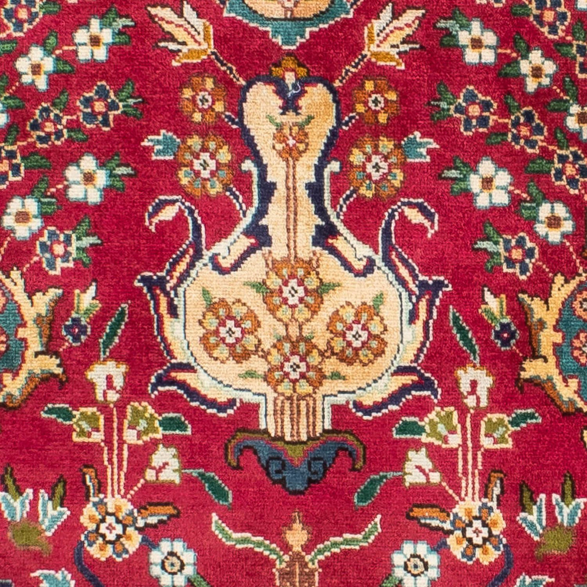 Runner Perser Rug - Tabriz - 400 x 105 cm - red
