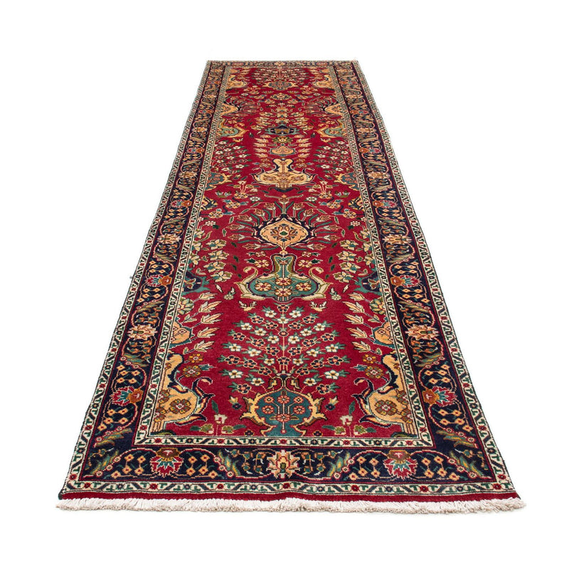 Runner Perser Rug - Tabriz - 400 x 105 cm - red