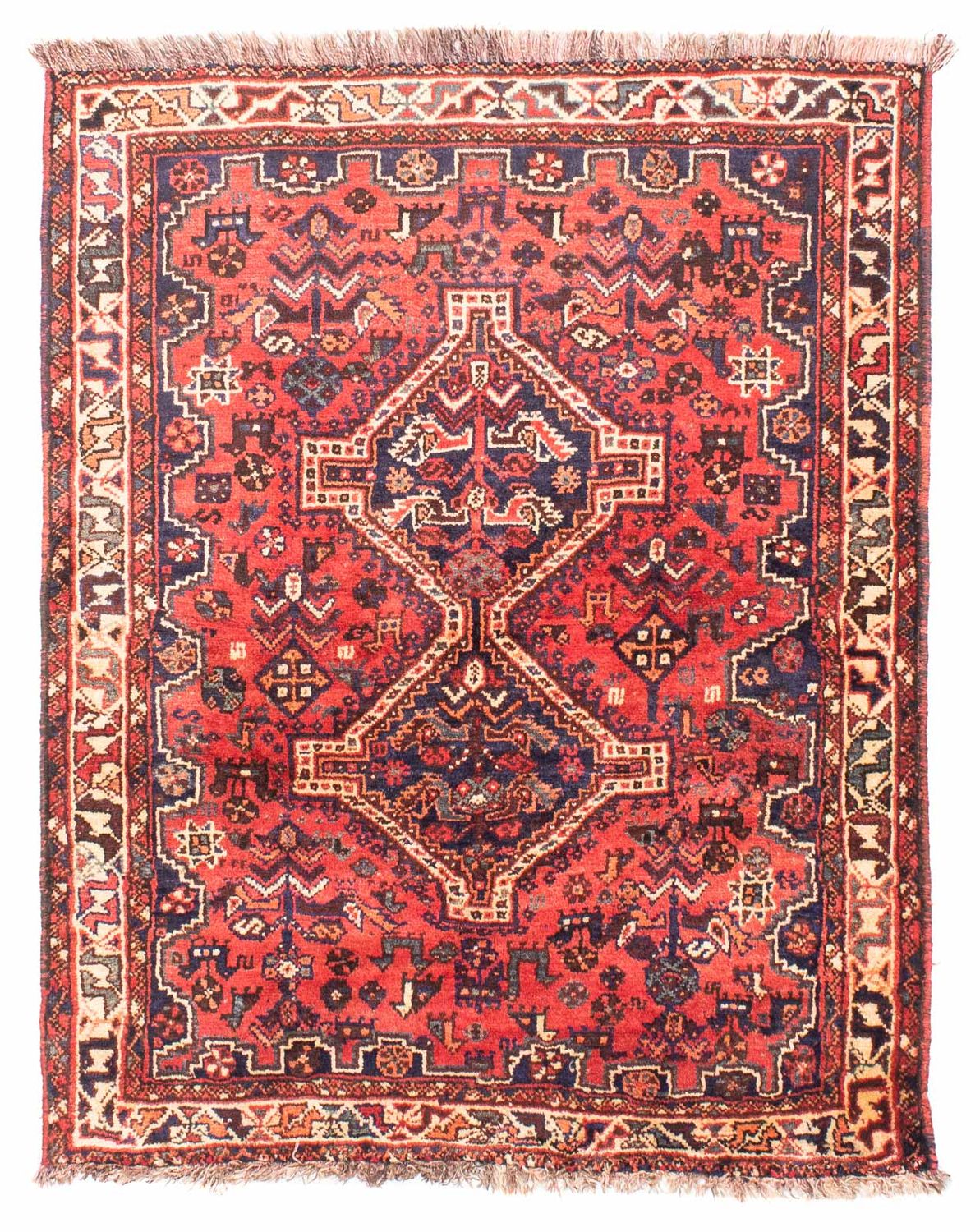 Perser Rug - Nomadic - 140 x 115 cm - dark red