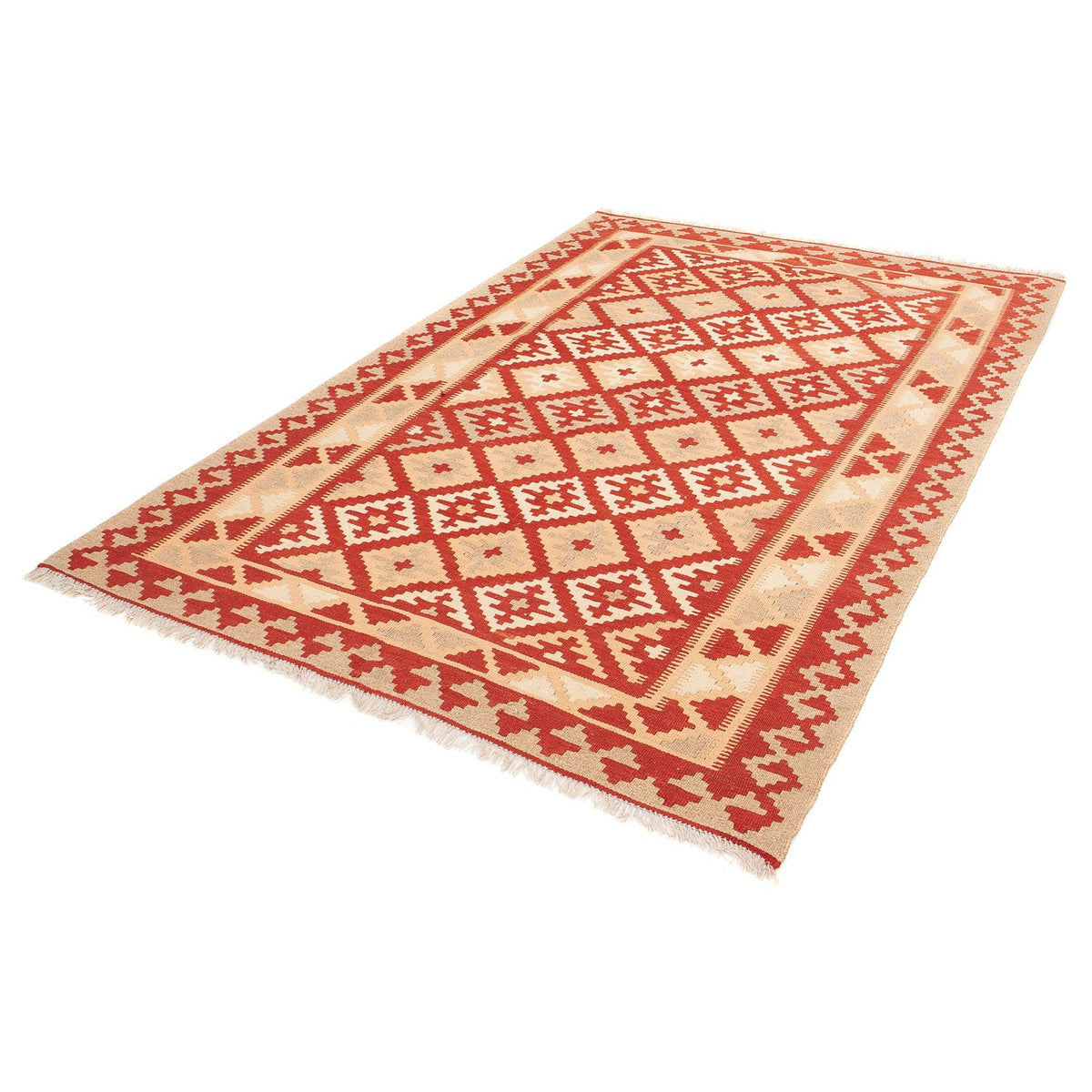Kelim Rug - Oriental - 212 x 145 cm - dark red
