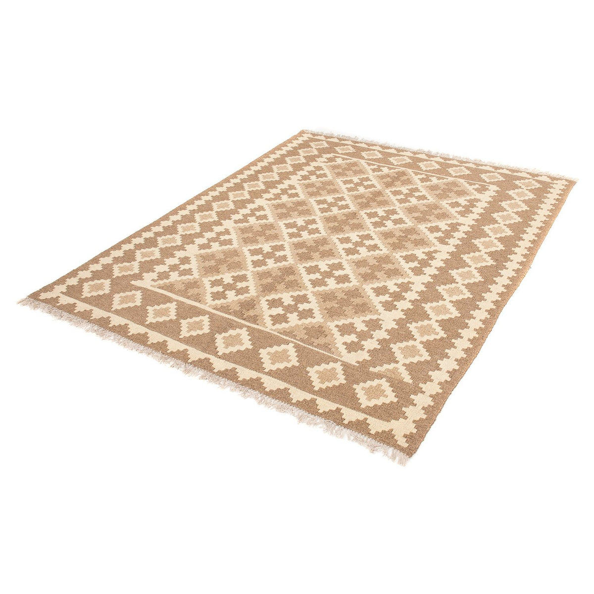 Kelim Rug - Oriental - 192 x 145 cm - light brown