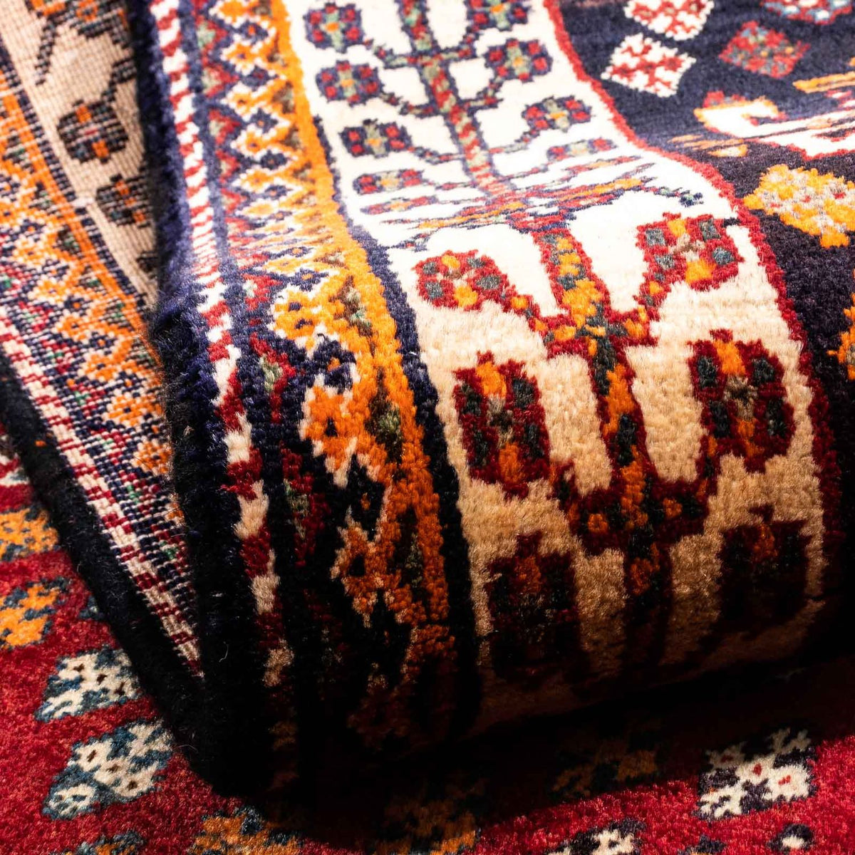 Perser Rug - Nomadic - 247 x 150 cm - dark red