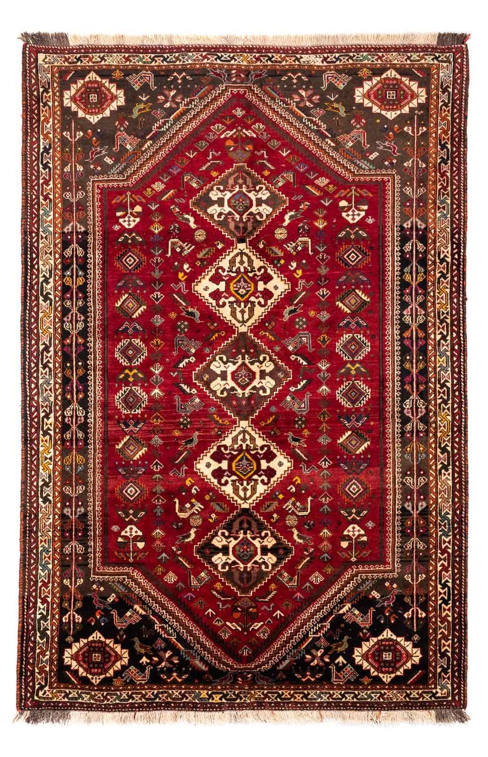 Perser Rug - Nomadic - 270 x 175 cm - dark red