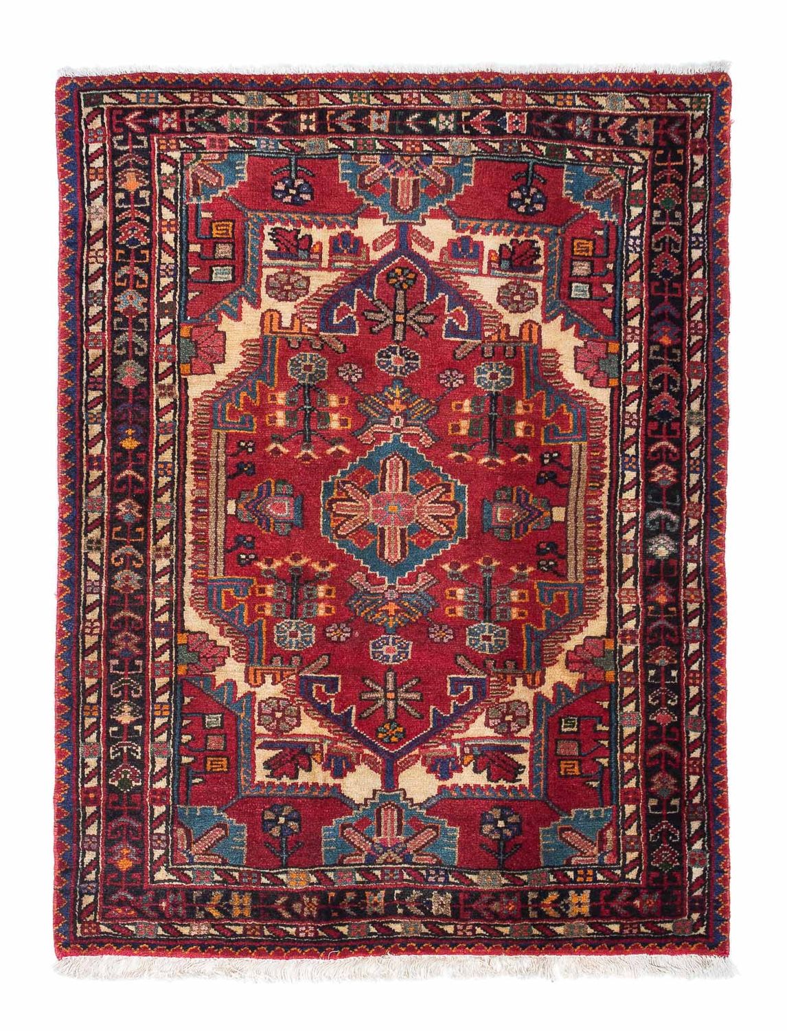 Perser Rug - Nomadic - 125 x 93 cm - dark red