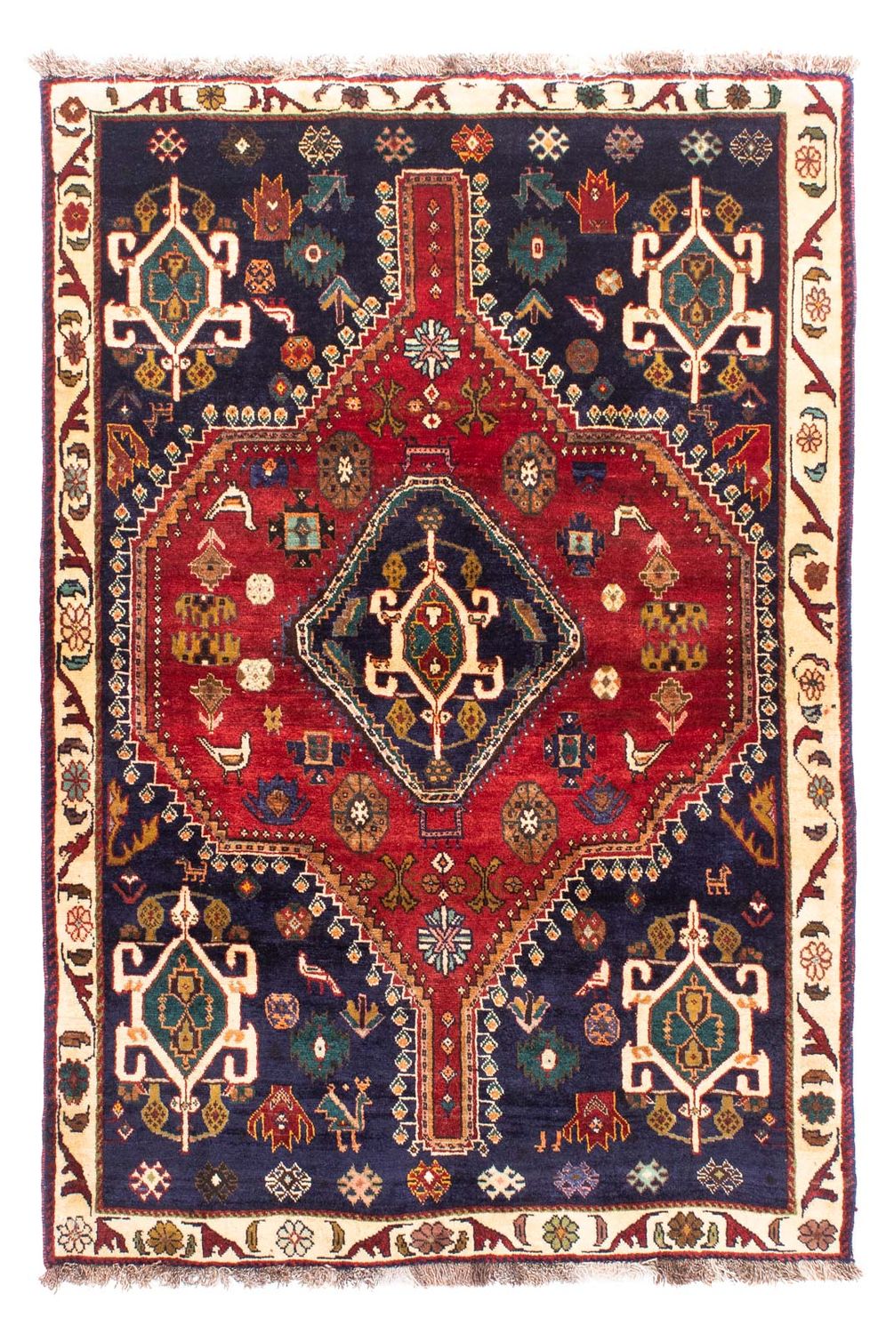 Perser Rug - Nomadic - 190 x 120 cm - dark red