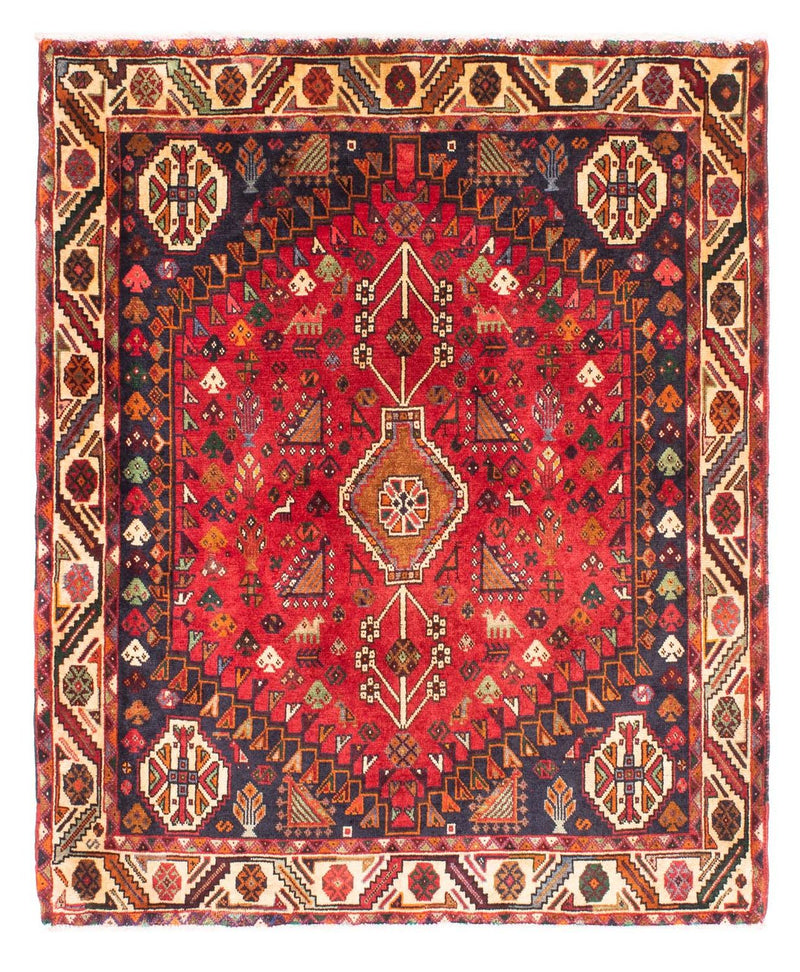 Perser Rug - Nomadic - 162 x 130 cm - dark red