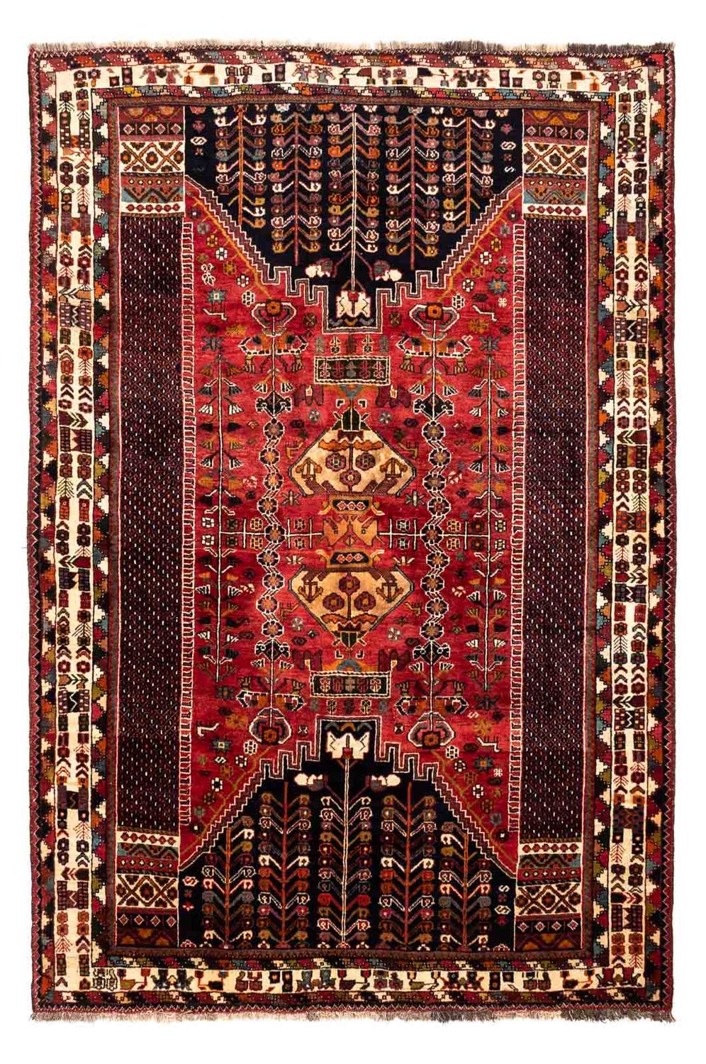 Perser Rug - Nomadic - 255 x 175 cm - dark red