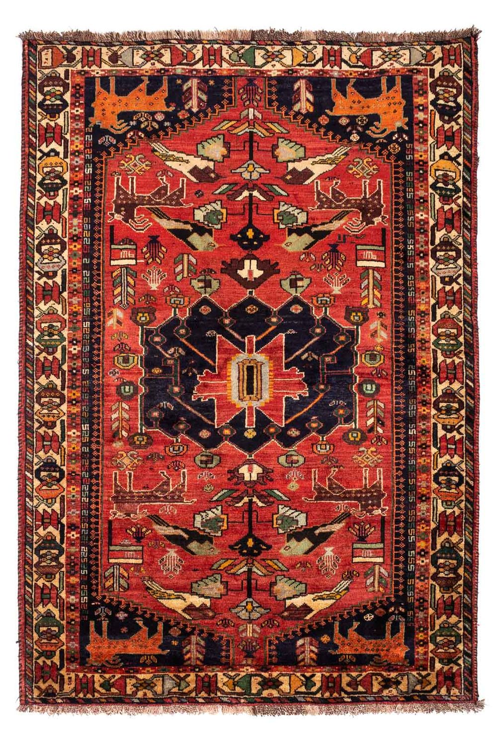 Perser Rug - Nomadic - 265 x 182 cm - dark red