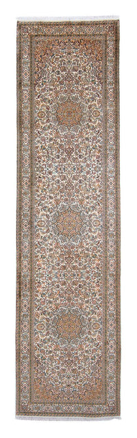 Runner Silk Rug - Kashmir Silk - 316 x 81 cm - beige