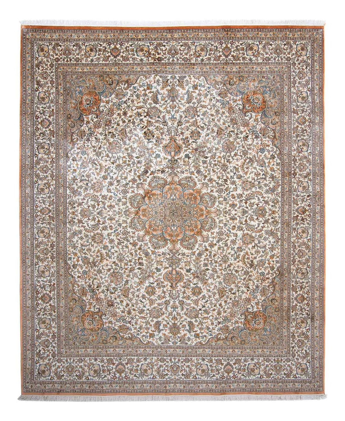Silk Rug - Kashmir Silk - 304 x 241 cm - beige
