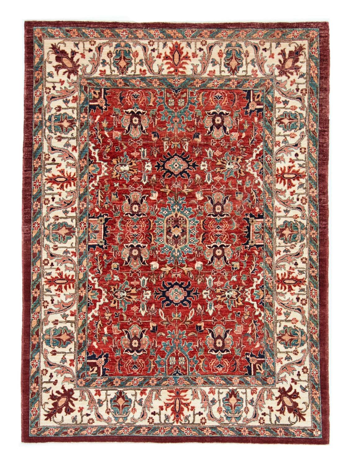 Afghan Rug - 200 x 148 cm - dark red