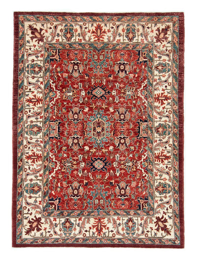 Afghan Rug 148x200cm - Oriental Rug - dark red