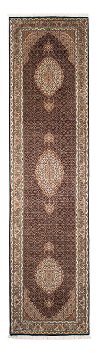 Runner Perser Rug - Tabriz - 302 x 82 cm - dark blue