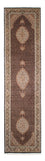 Runner Perser Rug - Tabriz - 302 x 82 cm - dark blue