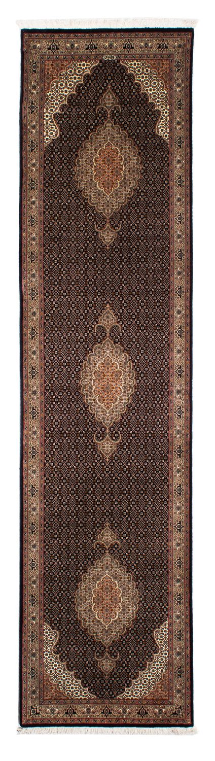 Runner Perser Rug - Tabriz - 295 x 77 cm - dark blue