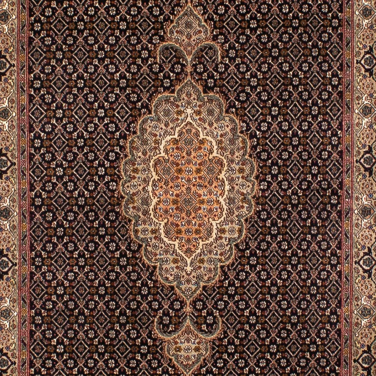 Runner Perser Rug - Tabriz - 295 x 77 cm - dark blue