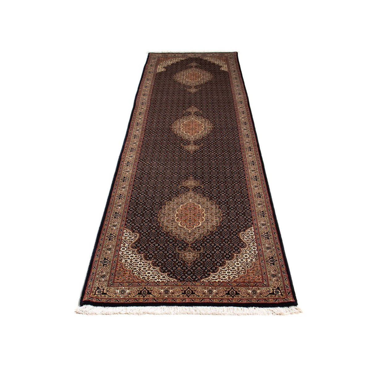 Runner Perser Rug - Tabriz - 295 x 77 cm - dark blue