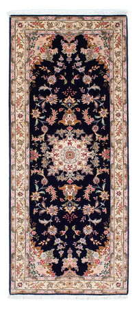Runner Perser Rug - Tabriz - Royal - 200 x 83 cm - dark blue