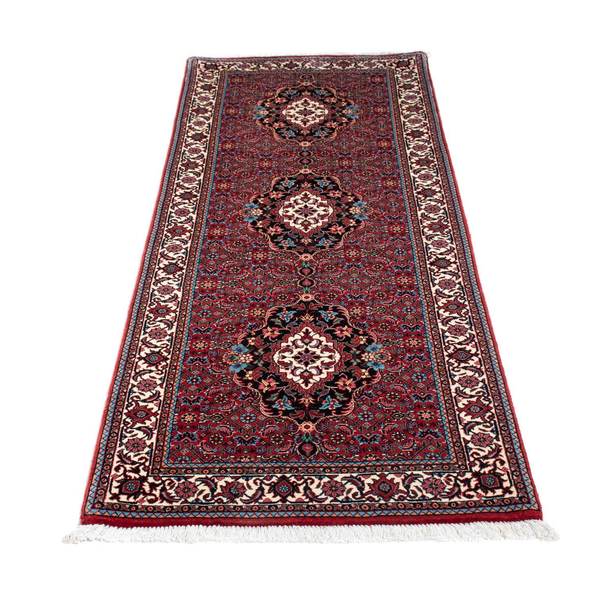 Runner Perser Rug - Bidjar - 205 x 74 cm - dark red