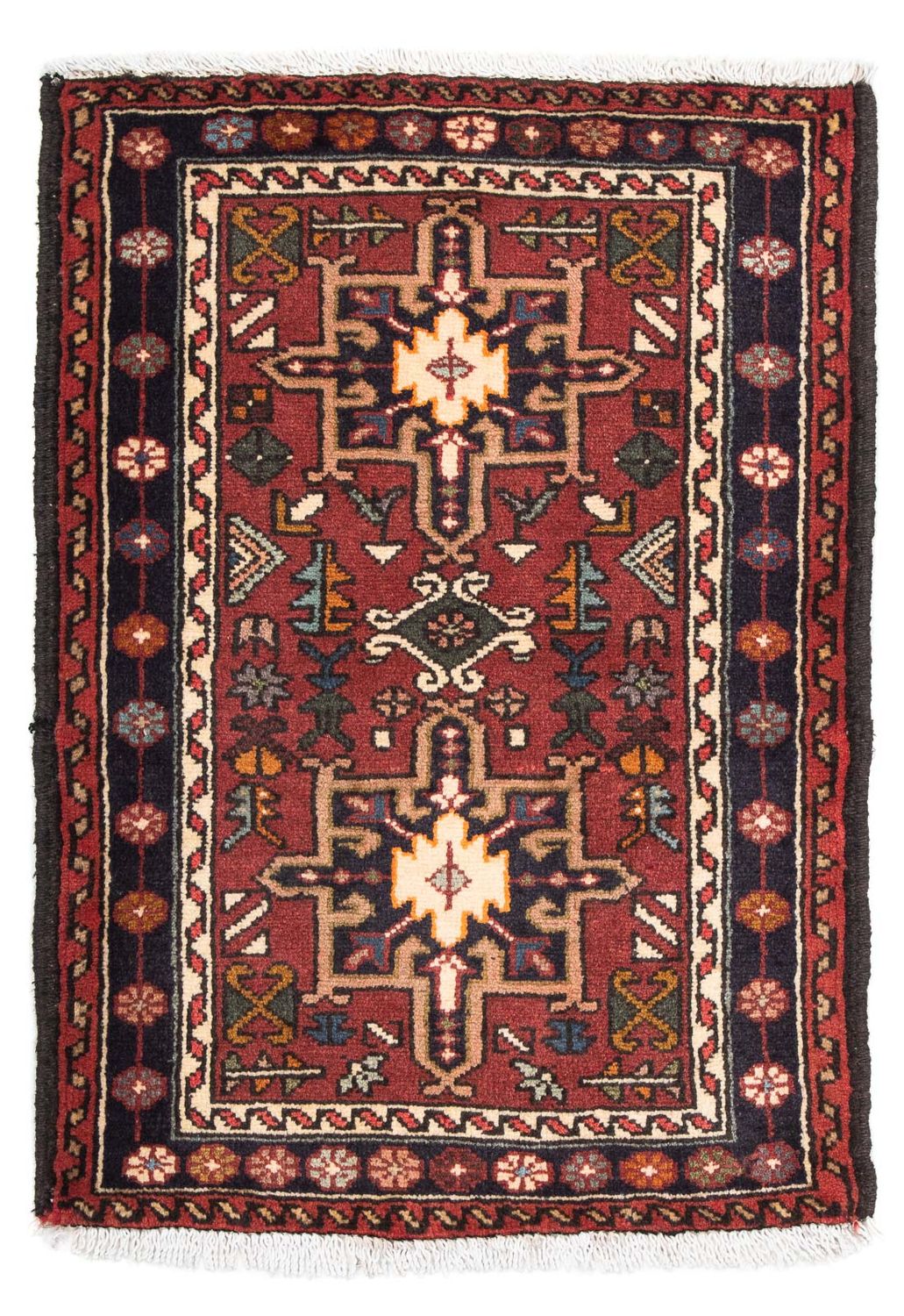 Perser Rug - Nomadic - 105 x 75 cm - dark red