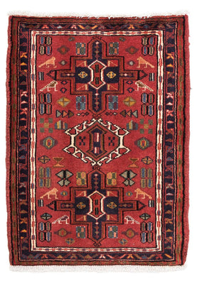 Perser Rug - Nomadic - 98 x 70 cm - dark red