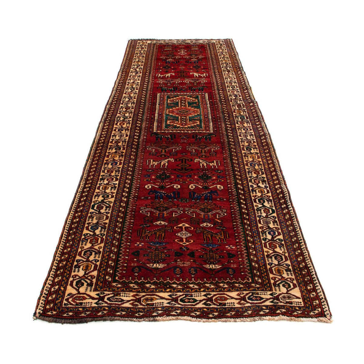 Runner Perser Rug - Nomadic - 337 x 103 cm - dark red