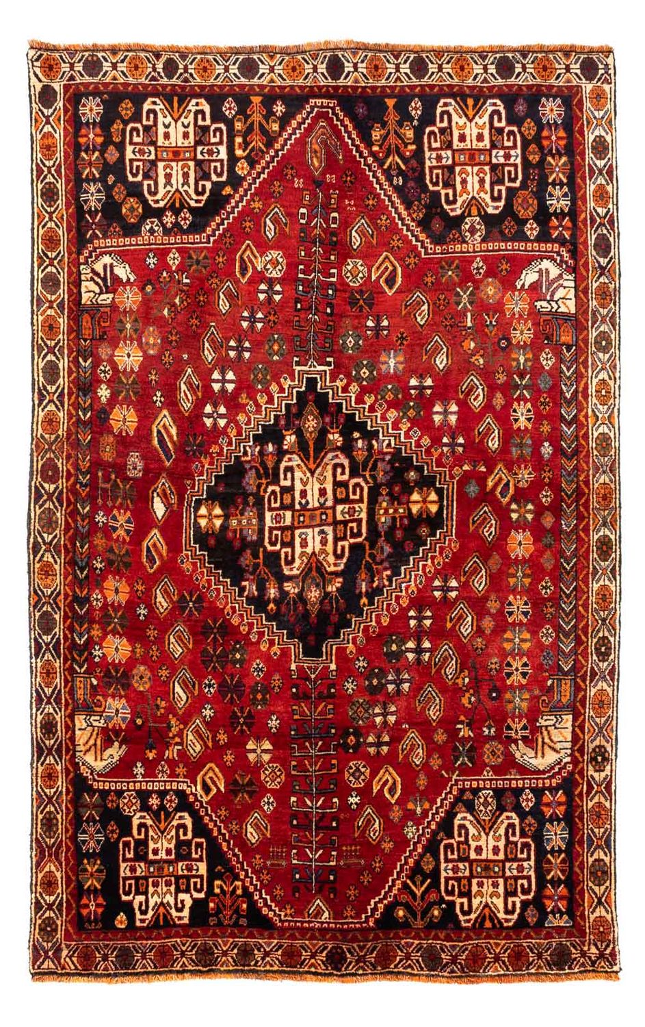 Perser Rug - Nomadic - 247 x 153 cm - dark red